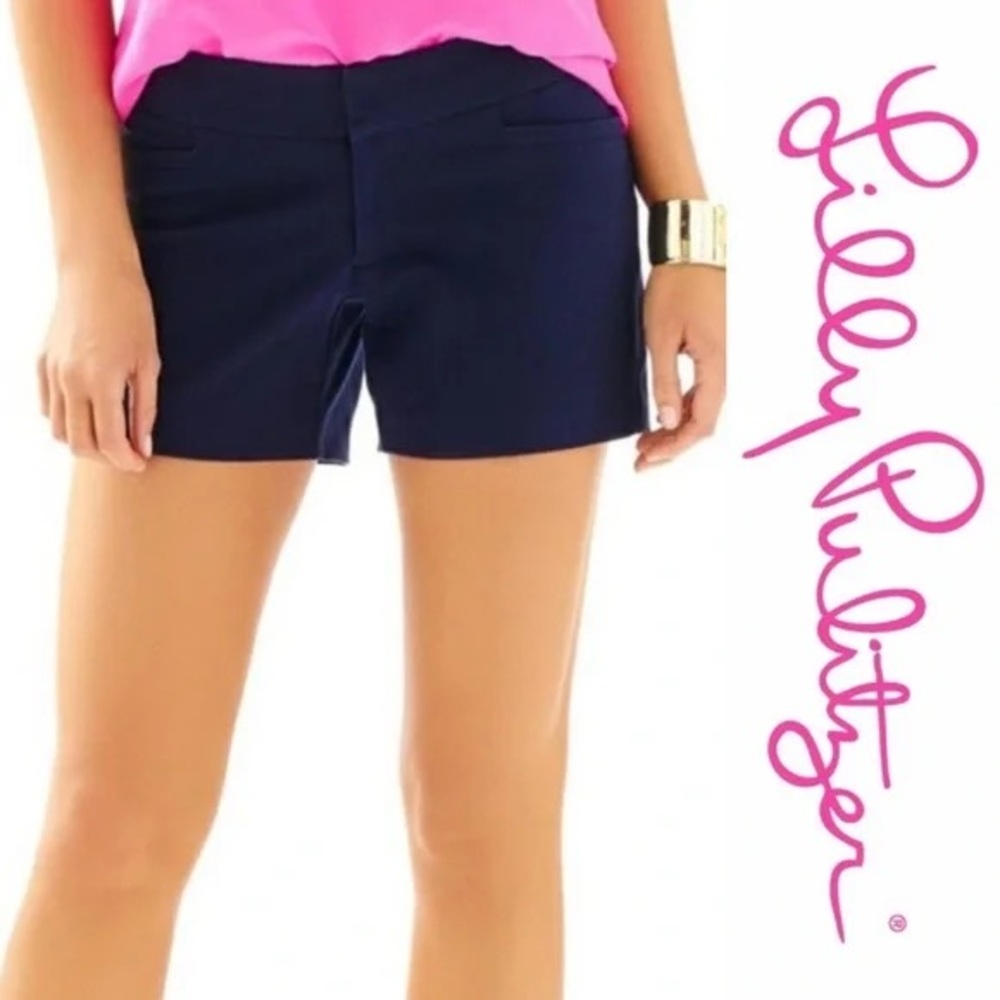 Lilly Pulitzer Navy Blue Dress Shorts Size 10 Women’s Short carina